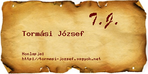 Tormási József névjegykártya